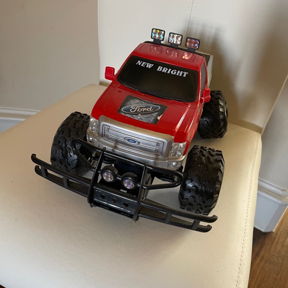 Red Ford Monster Truck Toy works manually
